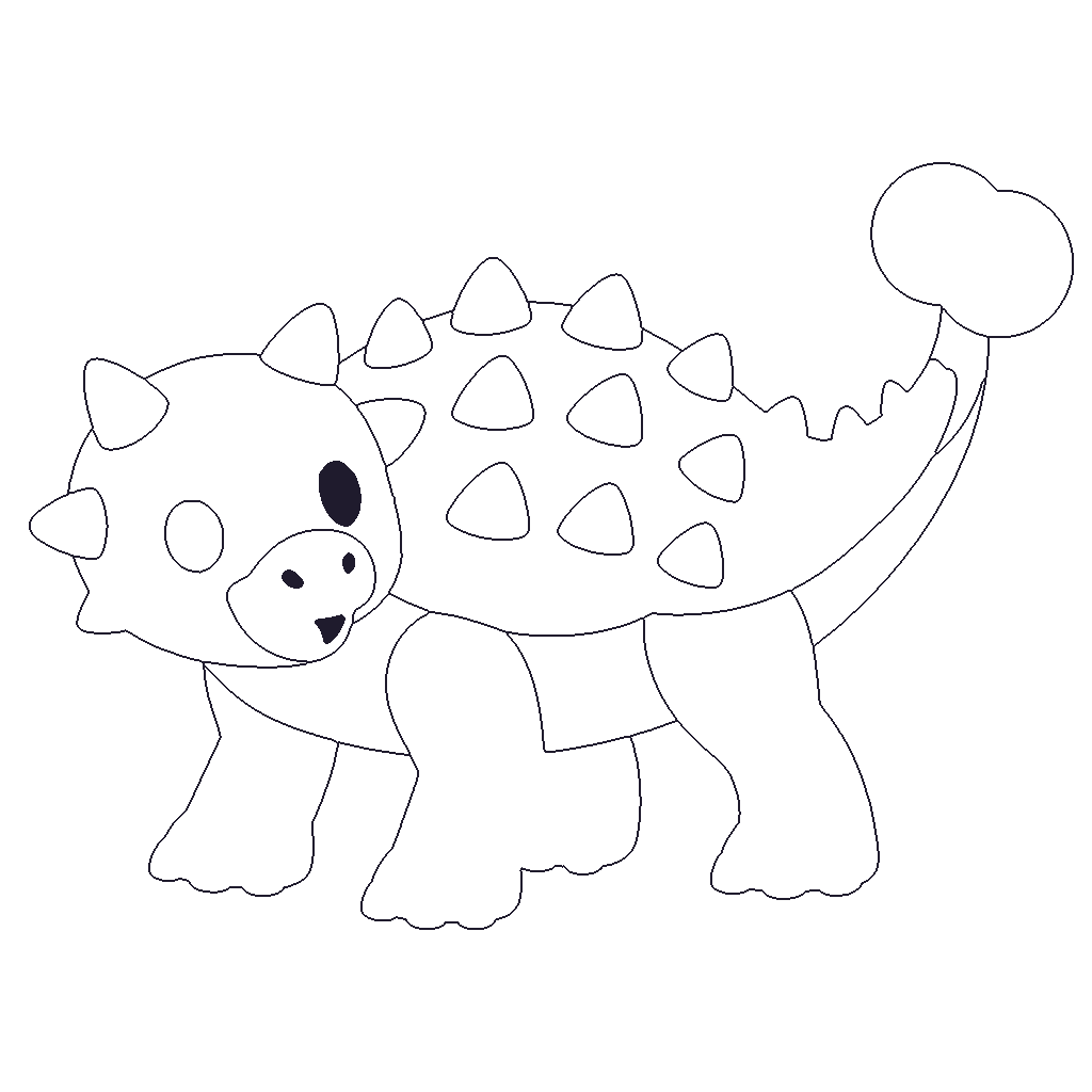 Ankylosaurus outline