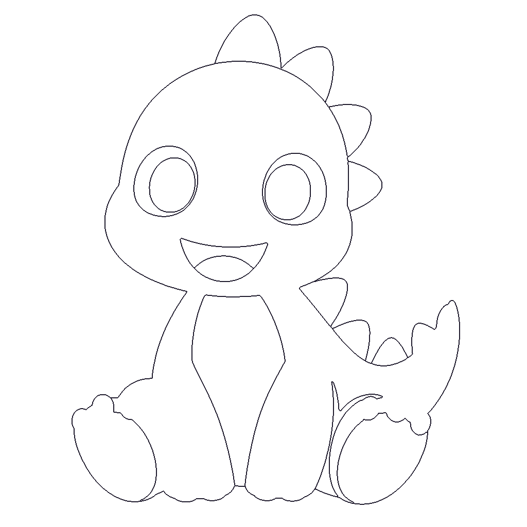 Baby Dinosaur outline