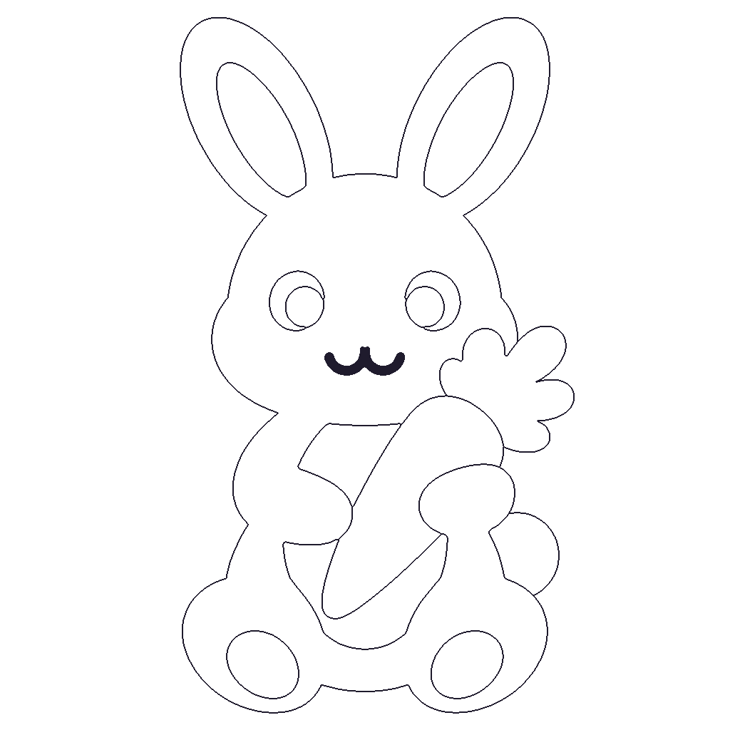 Bunny and Carrot outline