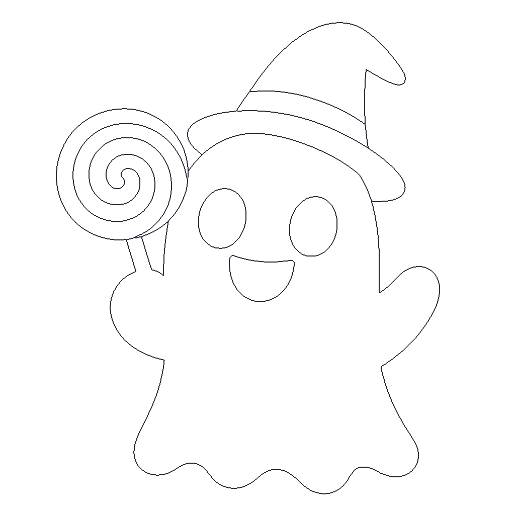 Friendly Ghost outline