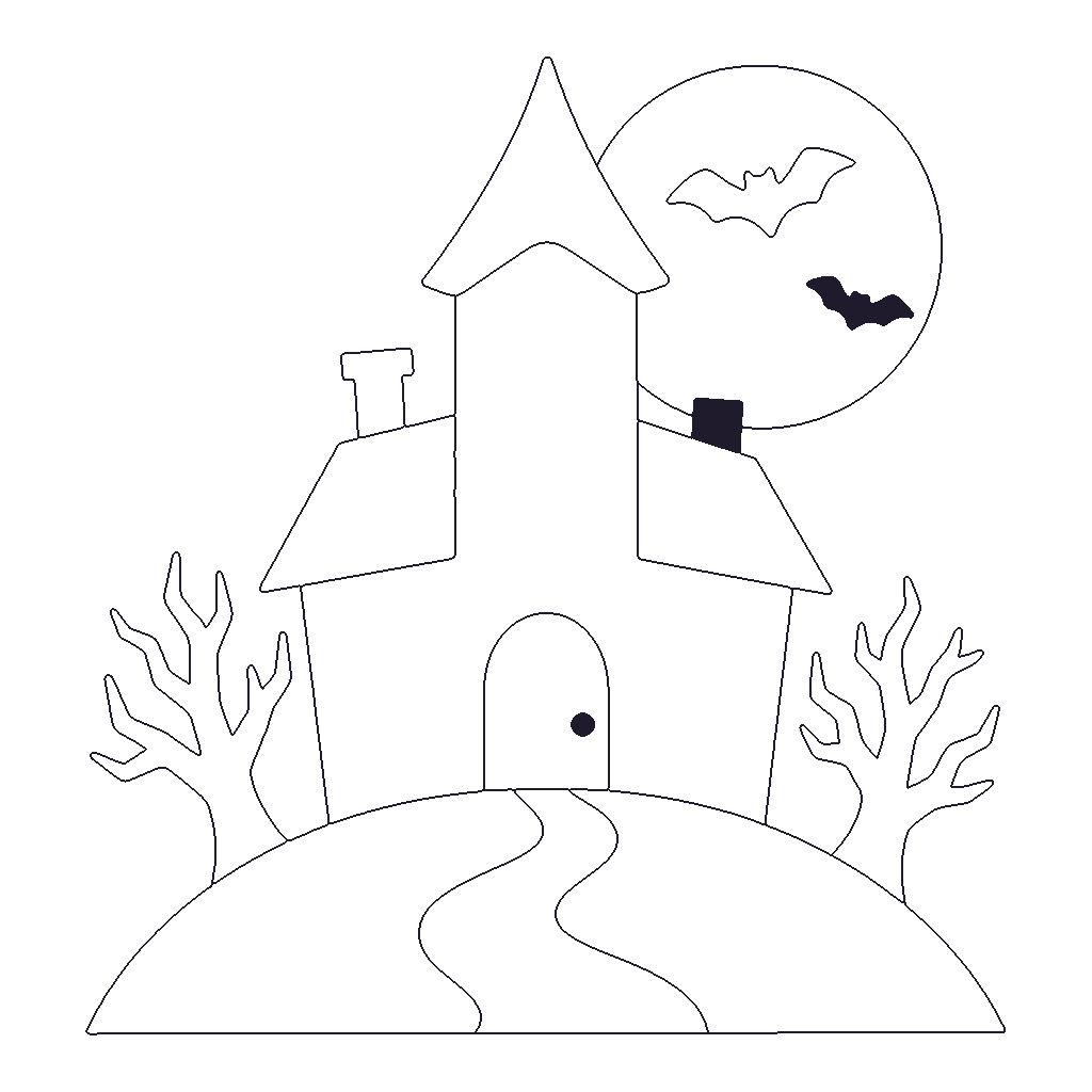 Haunted House outline