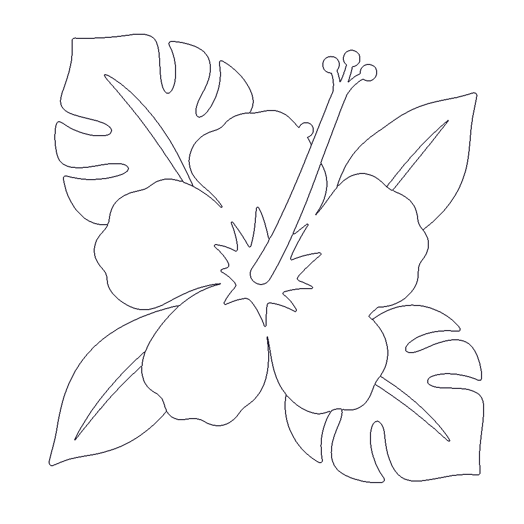 Hibiscus outline