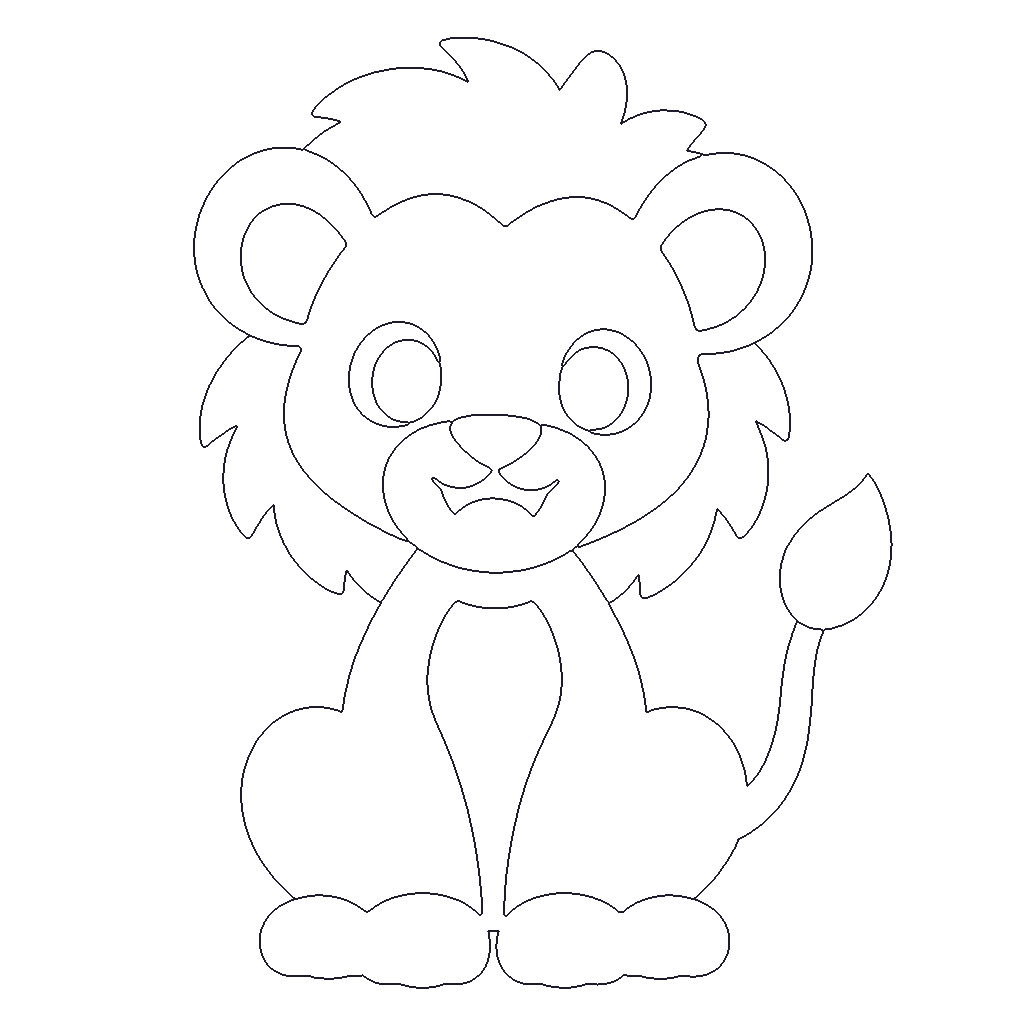 Lion Cub outline