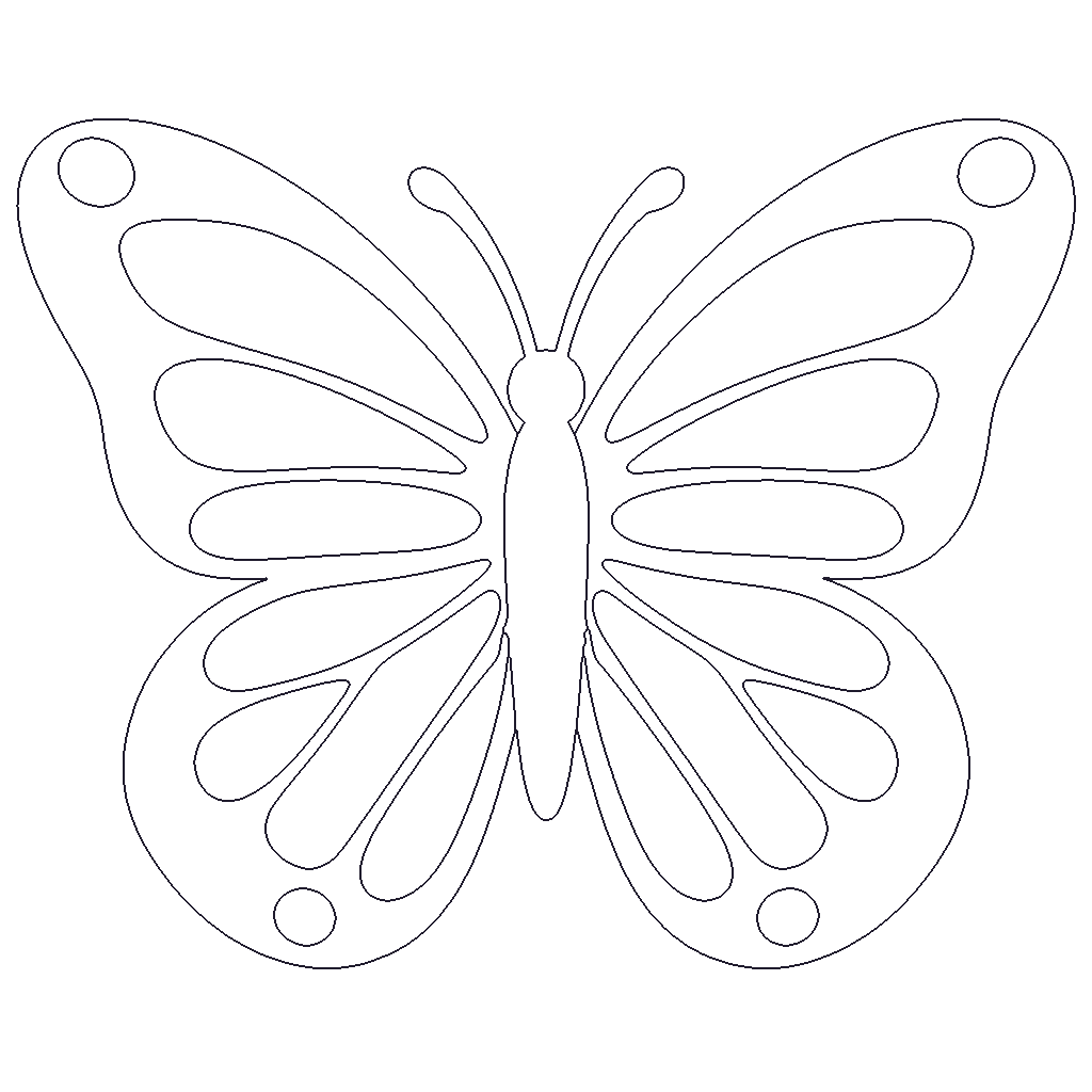 Monarch Butterfly outline