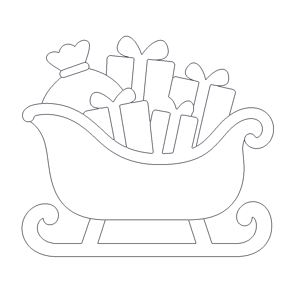Santa’s Sleigh outline