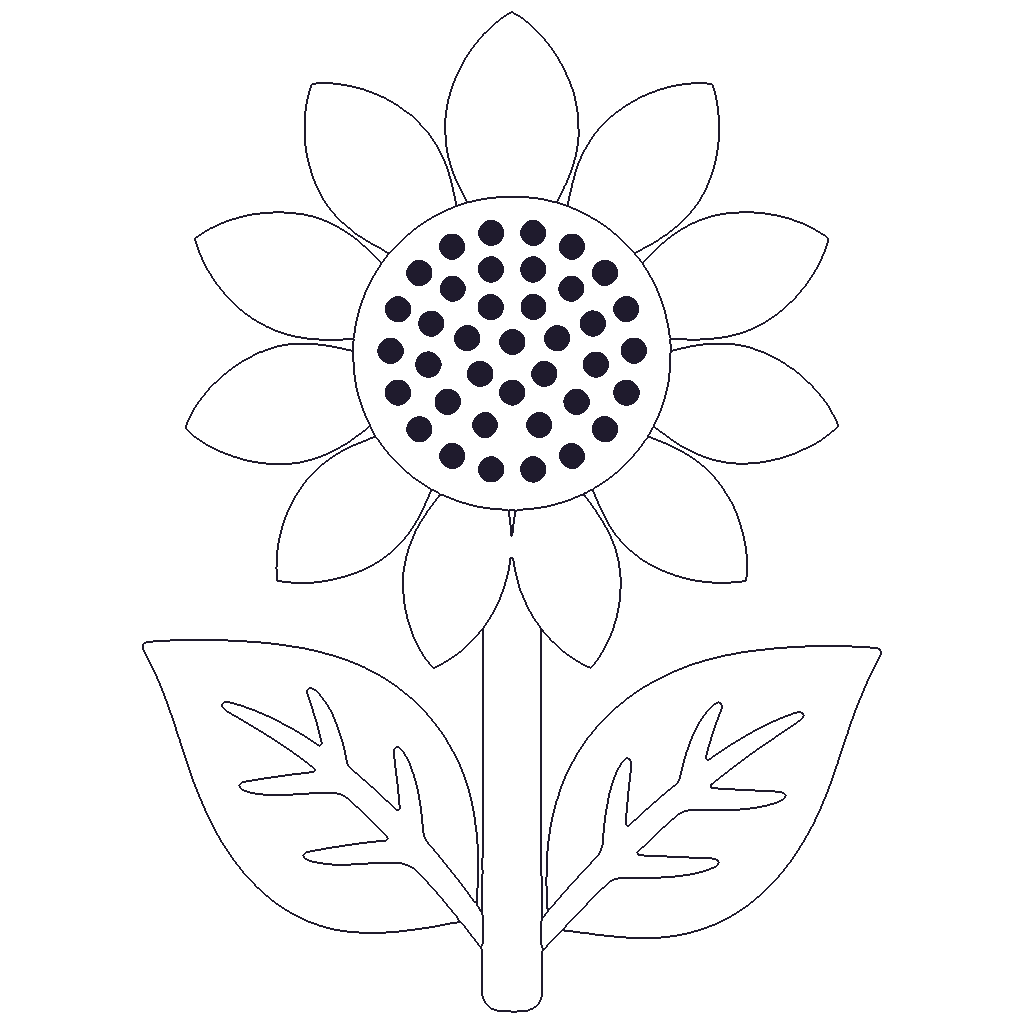 Sunflower outline