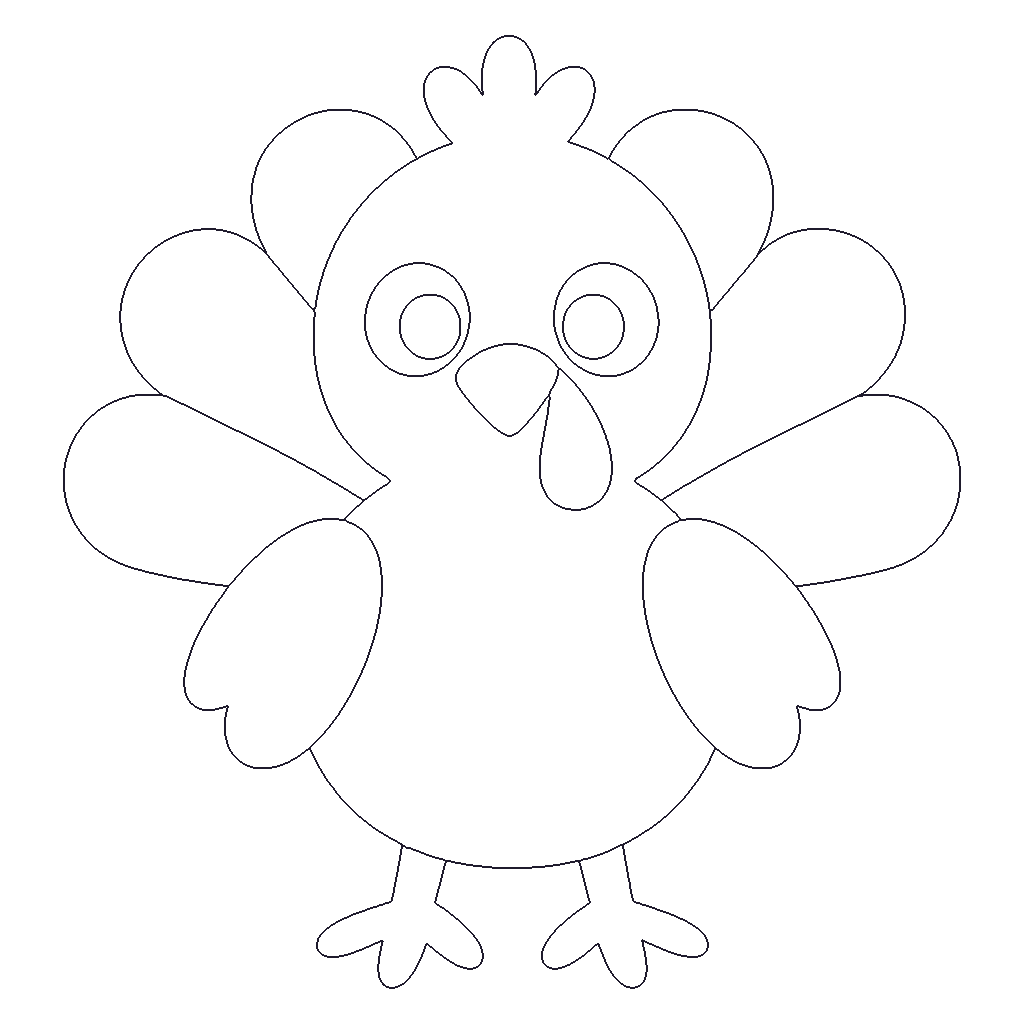Baby Turkey outline